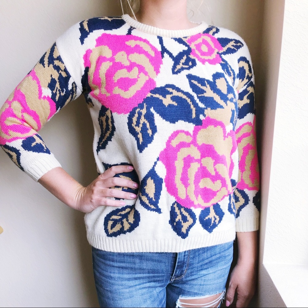 Floral Sweater